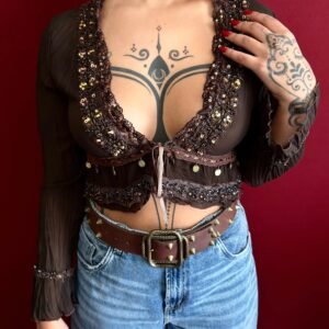 Cropped Bordado Vintage