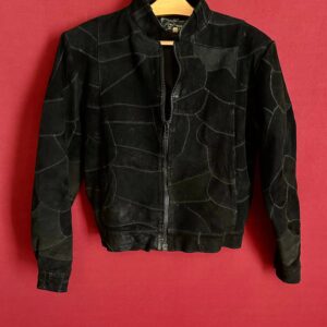 Jaqueta vintage de couro camurça