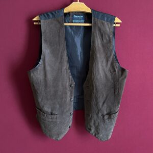 Colete vintage CGC 100% couro RÜGE Brechó