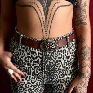 Cinto boho couro legítimo RÜGE Brechó